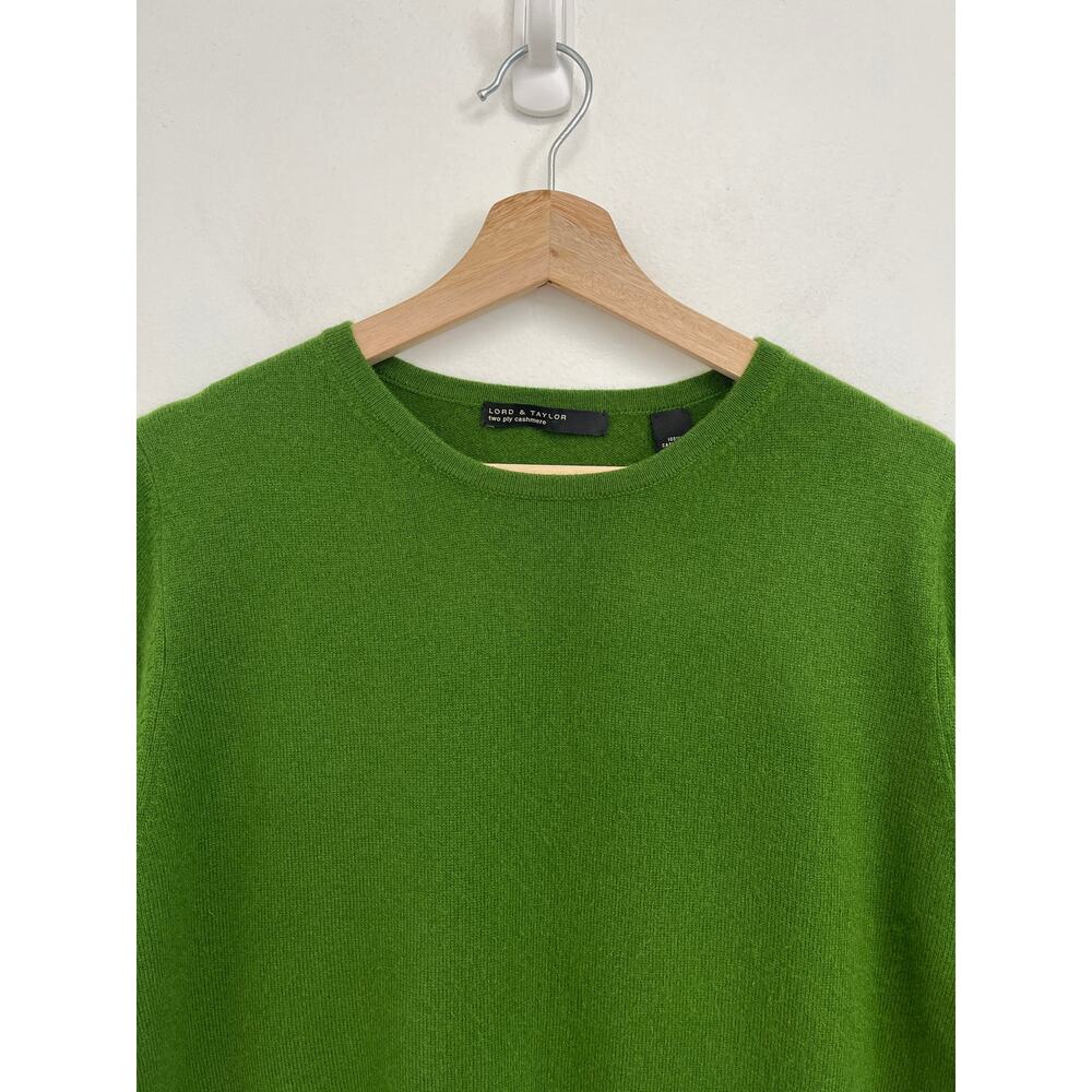 Lord & Taylor 100% Cashmere 2-Ply Crew Neck Short-Sleeve Classic Chic Sweater XL - Picture 5 of 8